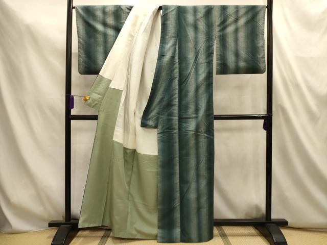 平和屋着物■上質な紬 間道 正絹 逸品 AABL4878sx