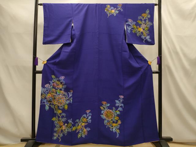 平和屋着物■訪問着 刺繍 更紗花鳥文 金糸 正絹 逸品 AABL4890sx