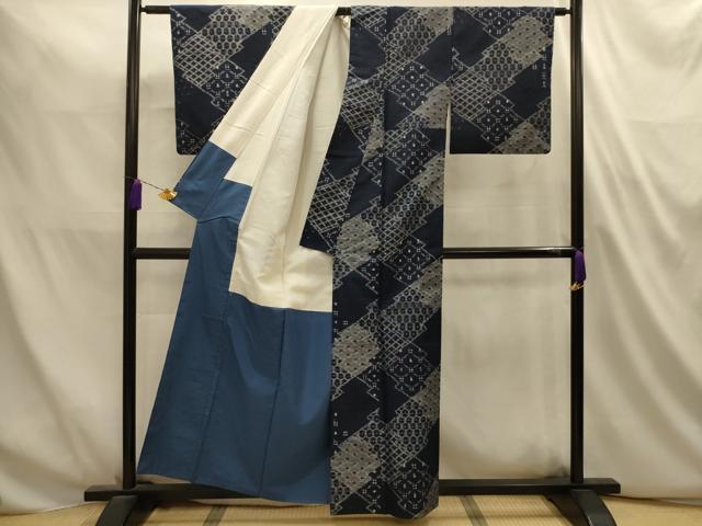 平和屋着物■上質な紬 松皮菱吉祥文 正絹 逸品 AABL4891sx