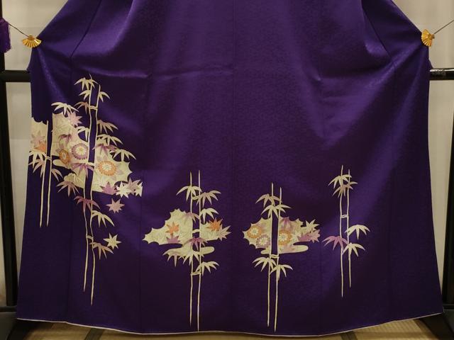 平和屋着物■訪問着 笹竹花文 金彩 正絹 逸品 AABL4893sx