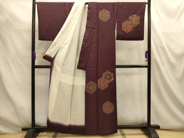 平和屋着物■訪問着 亀甲花文 金彩 正絹 逸品 AABL4931sx