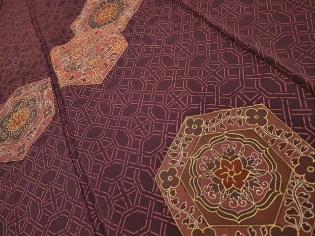 平和屋着物■訪問着 亀甲花文 金彩 正絹 逸品 AABL4931sx