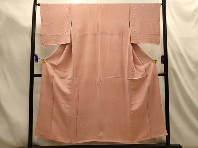 平和屋着物■上質な色無地 雲地紋 一斤染色 正絹 逸品 AABL4945sx