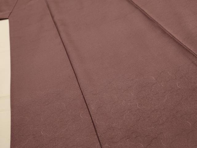 平和屋着物■上質な色無地 雲地紋 煤竹色 正絹 逸品 AABL4947sx