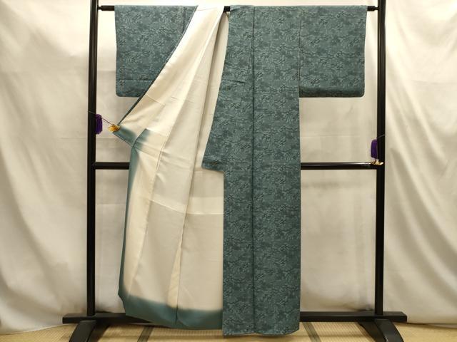 平和屋着物■上質な小紋 型染め 飛鳥風景文 正絹 逸品 AABL4950sx
