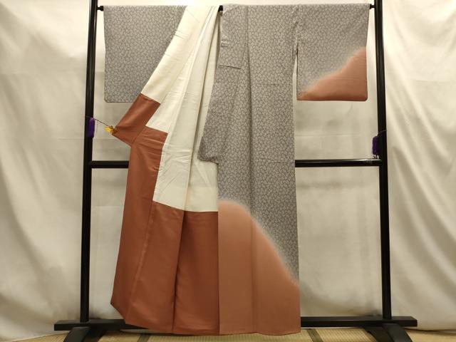 平和屋着物■訪問着 霞花文 暈し染め 正絹 逸品 AABL4953sx