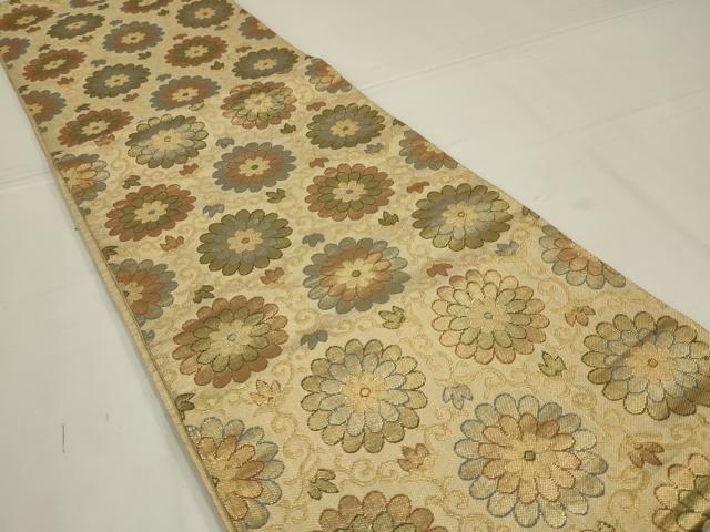 平和屋着物◎佐賀錦 六通柄袋帯 花唐草文 金糸 正絹 逸品 AABL5078ou