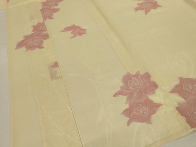 平和屋着物*夏物 小紋 紗 薔薇 正絹 逸品 AABL5102jd