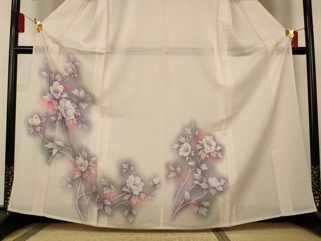 平和屋着物*夏物 訪問着 絽 草花文 暈し染め 正絹 逸品 AABL5112jd