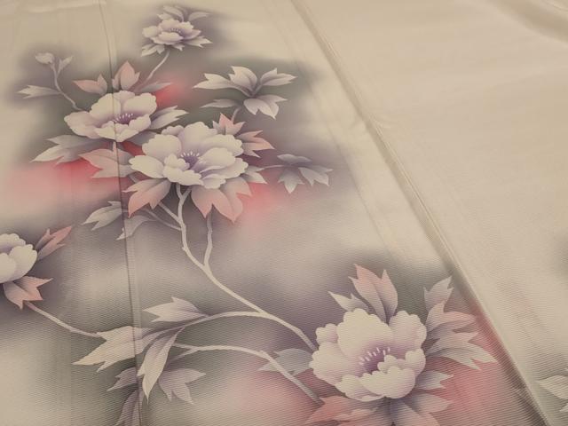 平和屋着物*夏物 訪問着 絽 草花文 暈し染め 正絹 逸品 AABL5112jd