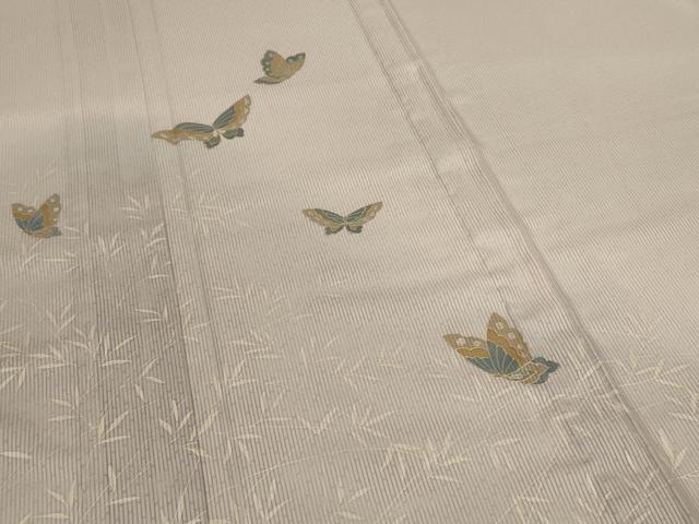 平和屋着物*夏物 訪問着 縦絽 舞蝶文 暈し染め 洗える着物 AABL5129jd