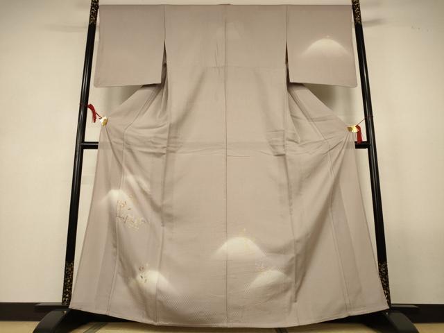 平和屋着物*夏物 訪問着 紋絽 遠山草花文 暈し染め 金彩 正絹 逸品 AABL5151jd