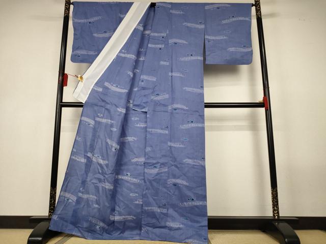 平和屋着物*夏物 上布 魚 麻 逸品 AABL5160jd