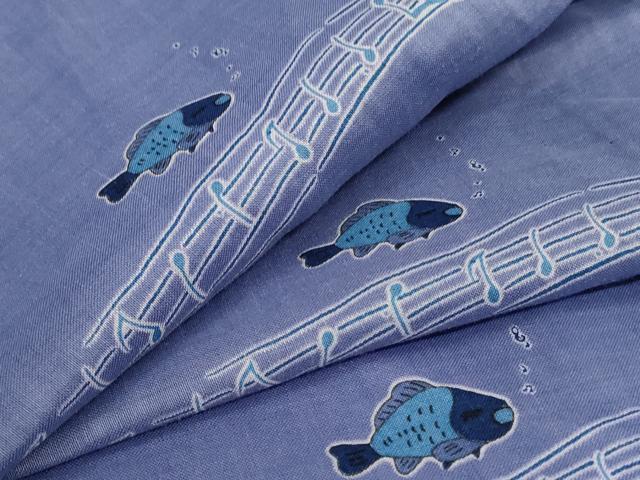平和屋着物*夏物 上布 魚 麻 逸品 AABL5160jd