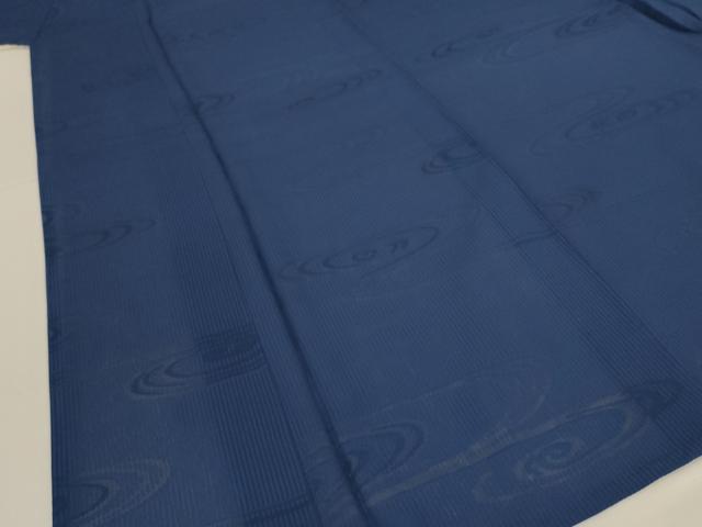 平和屋着物*夏物 色無地 縦絽 流水紋紗 紺色 正絹 逸品 AABL5162jd