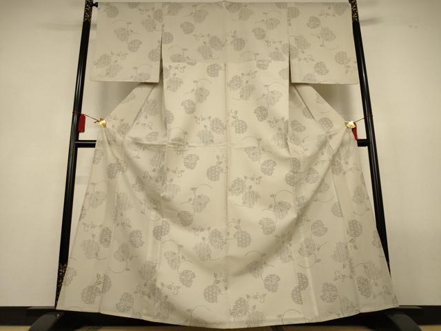 平和屋着物*夏物 結城紬 夏結城 120亀甲 飛び亀甲 吉祥唐草丸文 正絹 逸品 AABL5181jd