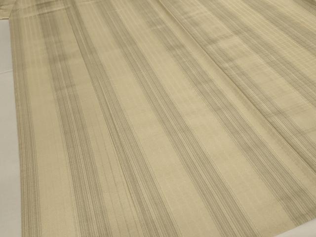 平和屋着物*夏物 京都老舗銘店・に志田 紗紬 いおはた織 なつきぬ 米澤 縞 証紙付き 正絹 逸品 AABL5183jd