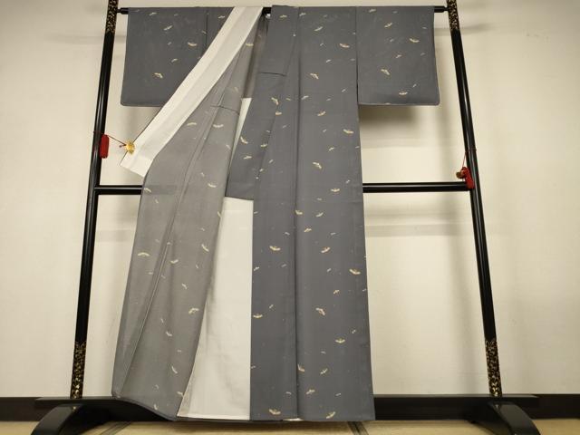 平和屋着物*夏物 小紋 絽 舞花文 正絹 逸品 AABL5203jd