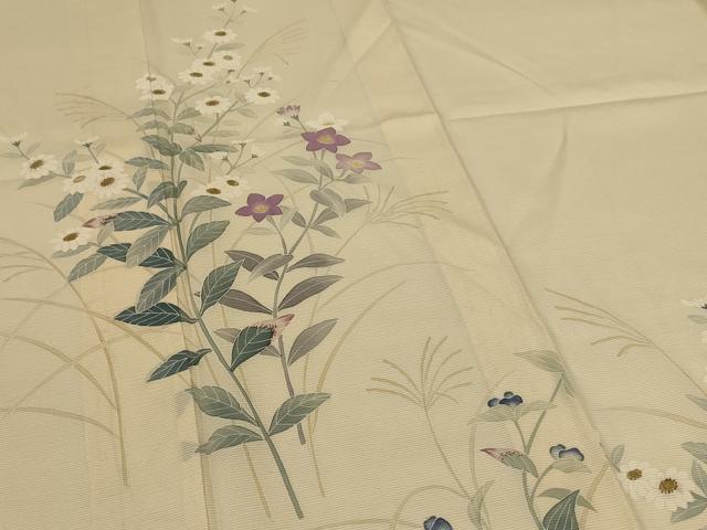 平和屋着物*夏物 訪問着 絽 草花文 松坂屋扱い 正絹 逸品 AABL5205jd