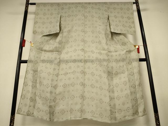 平和屋着物*夏物 沖縄県無形文化財指定 本場八重山上布 菱文 麻 逸品 AABL5217jd