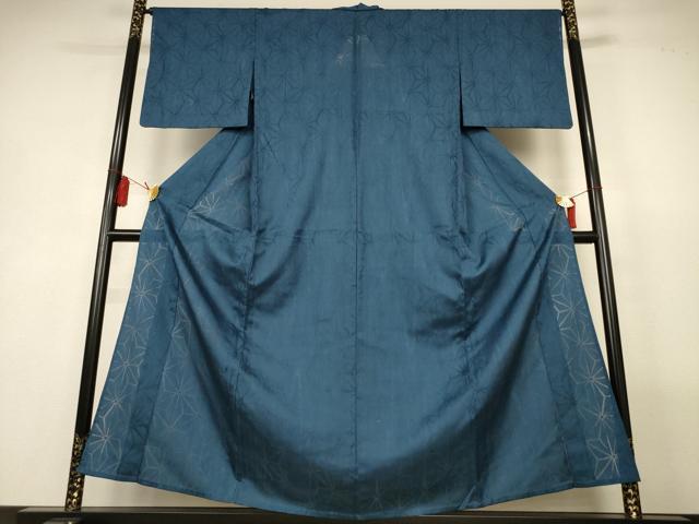 平和屋着物*夏物 色無地 麻の葉紋紗 舛花色 正絹 逸品 AABL5223jd