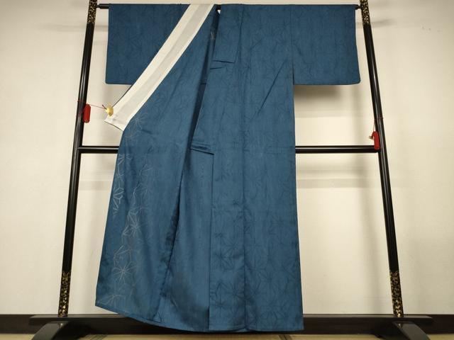 平和屋着物*夏物 色無地 麻の葉紋紗 舛花色 正絹 逸品 AABL5223jd