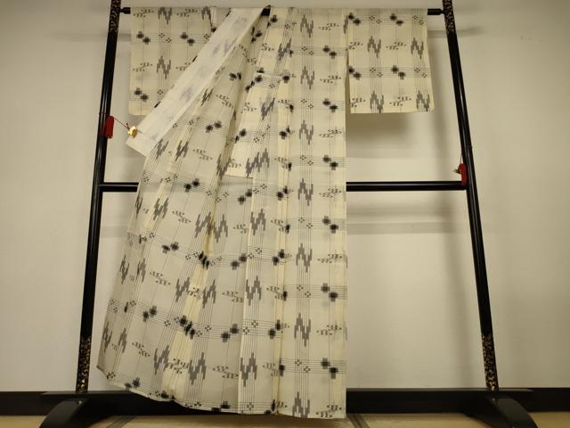 平和屋着物*夏物 本場琉球絣 夏琉球 正絹 逸品 AABL5224jd