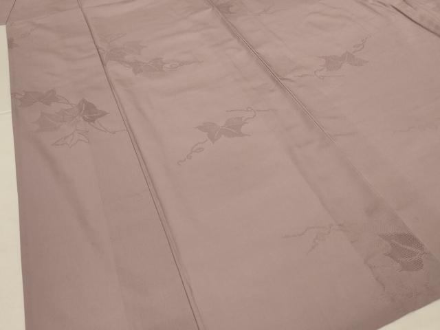 平和屋着物*夏物 色無地 縦絽 蔦の葉紋紗 鳩羽鼠色 正絹 逸品 AABL5237jd