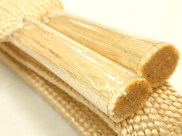 平和屋本店●和装小物 帯締め・帯揚げセット 平組 遠山霞文 銀糸 金彩 暈し 正絹 逸品 未使用 AABL5248ay