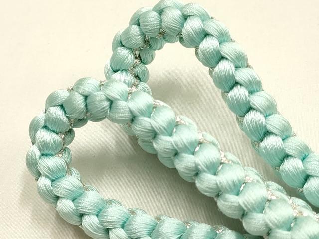 平和屋本店●和装小物 振袖用帯締め・帯揚げセット 柄絞り 花柄 銀糸 撚り房 正絹 逸品 未使用 AABL5258ay