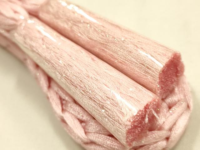 平和屋本店●和装小物 帯締め・帯揚げセット 丸組 雲取り花文 金糸 正絹 逸品 未使用 AABL5262ay