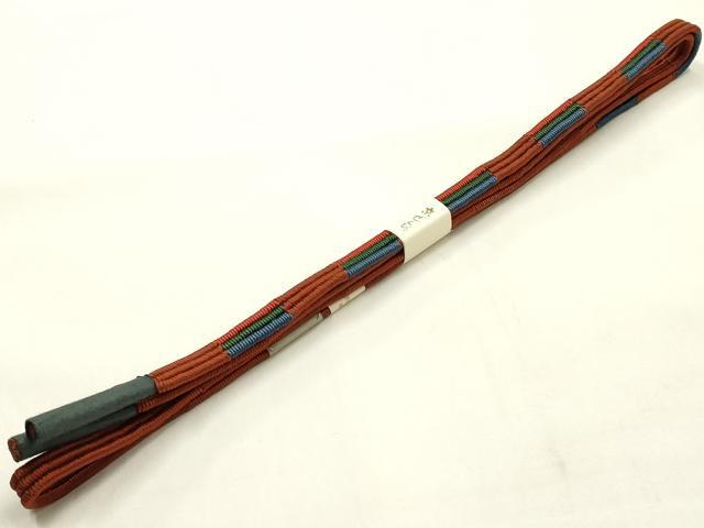 平和屋本店●和装小物 帯締め・帯揚げセット 平組 貝合わせ 京ぜんび 正絹 逸品 未使用 AABL5270ay