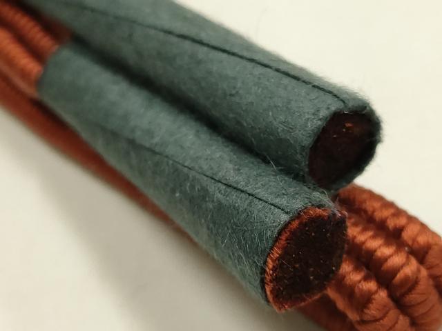 平和屋本店●和装小物 帯締め・帯揚げセット 平組 貝合わせ 京ぜんび 正絹 逸品 未使用 AABL5270ay
