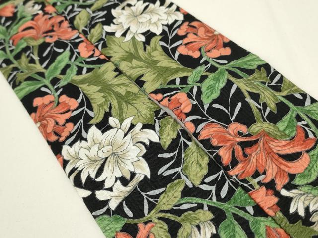平和屋着物▼和装小物 伊達衿 まとめて3点 花柄 重ね衿ピン付属 逸品 AABL5347ay