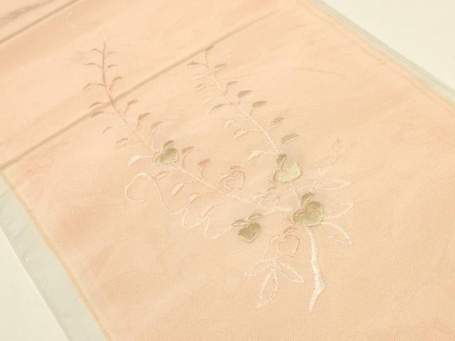 平和屋着物▼和装小物 半衿 まとめて5点 刺繍 花柄 花車 金糸 正絹 逸品 AABL5352ay