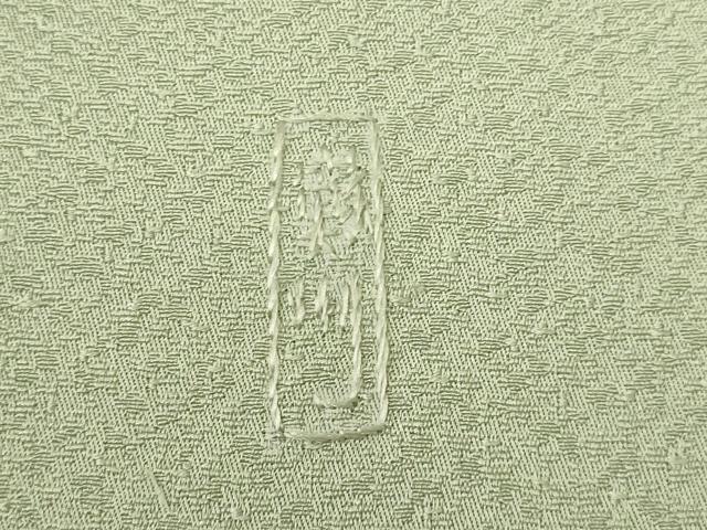 平和屋着物▼中国三大刺繍 蘇州刺繍 和装小物 半衿2点 総刺繍 片輪車花文 檜扇花文 金糸 正絹 逸品 未使用 AABL5355ay