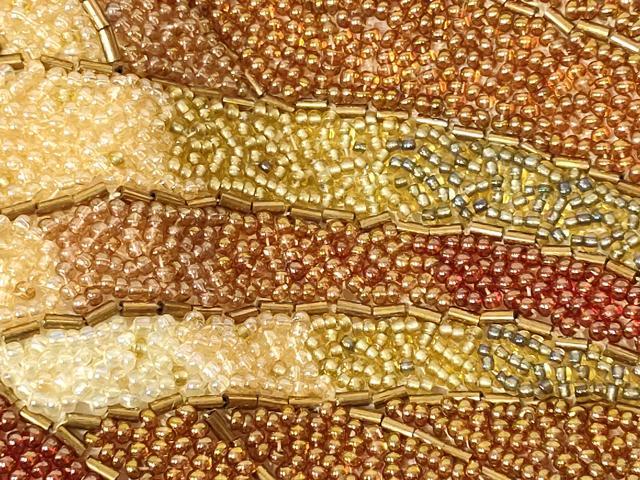 平和屋着物●和装小物 和装バッグ ハンドバッグ ビーズバッグ 幾何学模様 逸品 AABL5368ay