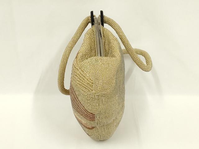 平和屋着物●和装小物 和装バッグ ハンドバッグ ビーズバッグ 幾何学模様 逸品 AABL5369ay