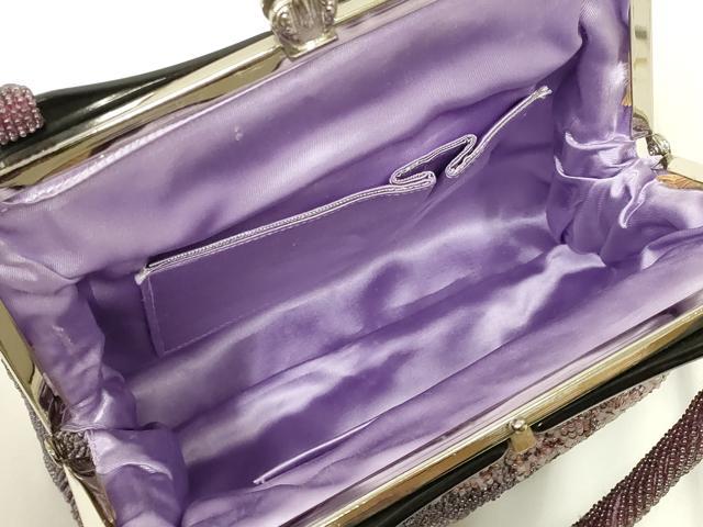 平和屋着物●和装小物 和装バッグ ハンドバッグ ビーズバッグ 幾何学模様 逸品 AABL5372ay