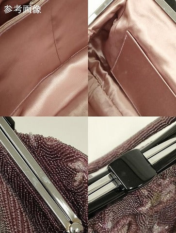 平和屋着物●和装小物 和装バッグ ハンドバッグ ビーズバッグ 花柄 逸品 AABL5379ay