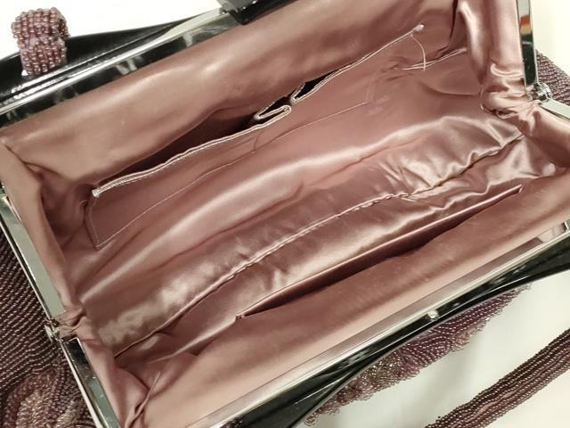 平和屋着物●和装小物 和装バッグ ハンドバッグ ビーズバッグ 花柄 逸品 AABL5379ay