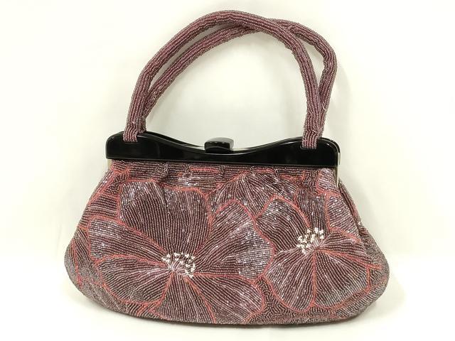 平和屋着物●和装小物 和装バッグ ハンドバッグ ビーズバッグ 芝文 逸品 AABL5382ay