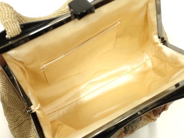 平和屋着物●和装小物 和装バッグ ハンドバッグ ビーズバッグ 幾何学模様 逸品 AABL5384ay