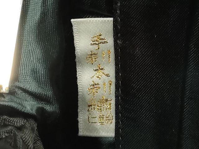 平和屋着物●和装小物 和装バッグ ハンドバッグ ビーズバッグ 手刺繍 亀甲繋ぎ 変わり縞 逸品 AABL5392ay