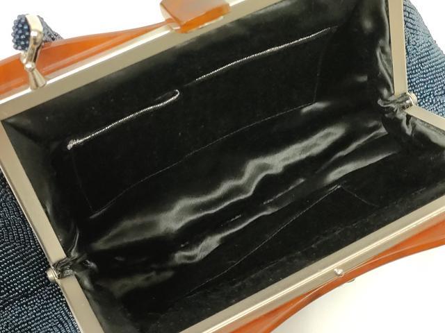 平和屋着物●和装小物 和装バッグ ハンドバッグ ビーズバッグ 花柄 逸品 AABL5400ay