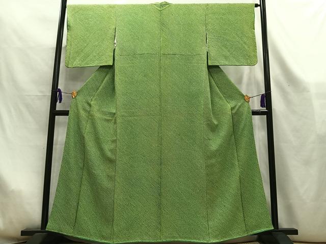 平和屋着物■大変加工の良い総絞り小紋 正絹 逸品 AABL5406oa