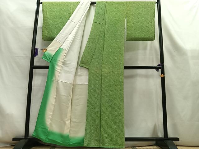 平和屋着物■大変加工の良い総絞り小紋 正絹 逸品 AABL5406oa
