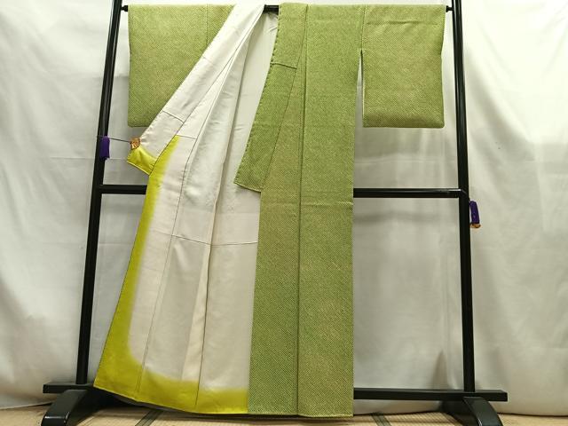 平和屋着物■大変加工の良い総絞り小紋 正絹 逸品 AABL5412oa