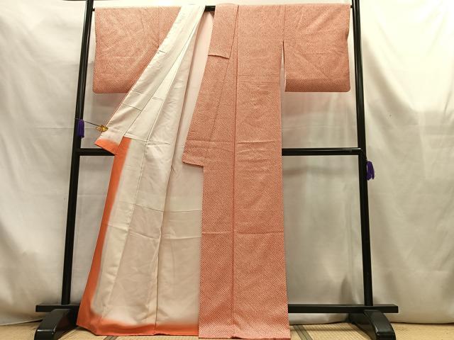 平和屋着物■大変加工の良い総絞り小紋 正絹 逸品 AABL5414oa