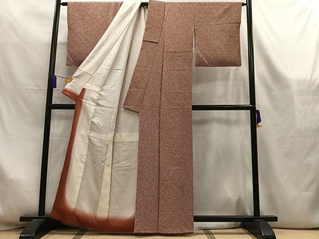 平和屋着物■大変加工の良い総絞り小紋 正絹 逸品 AABL5416oa